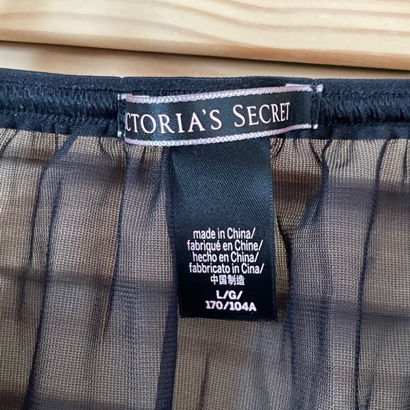 NWOT VS *BLACK* Lace Up Baby Doll - Picture 5 of 9